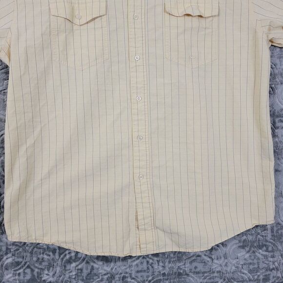 Roper Shirt Mens 2XL XXL Yellow Short Sleeve Button Down Pockets Western Rodeo - Picture 5 of 11